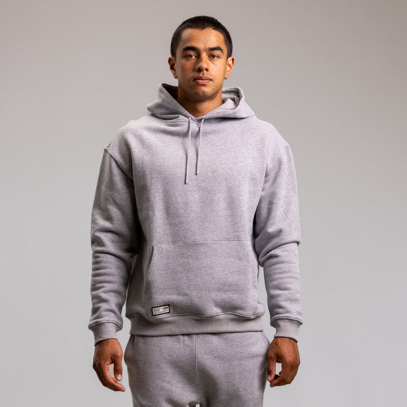 Italic Block Hood Unisex GREY MARLE