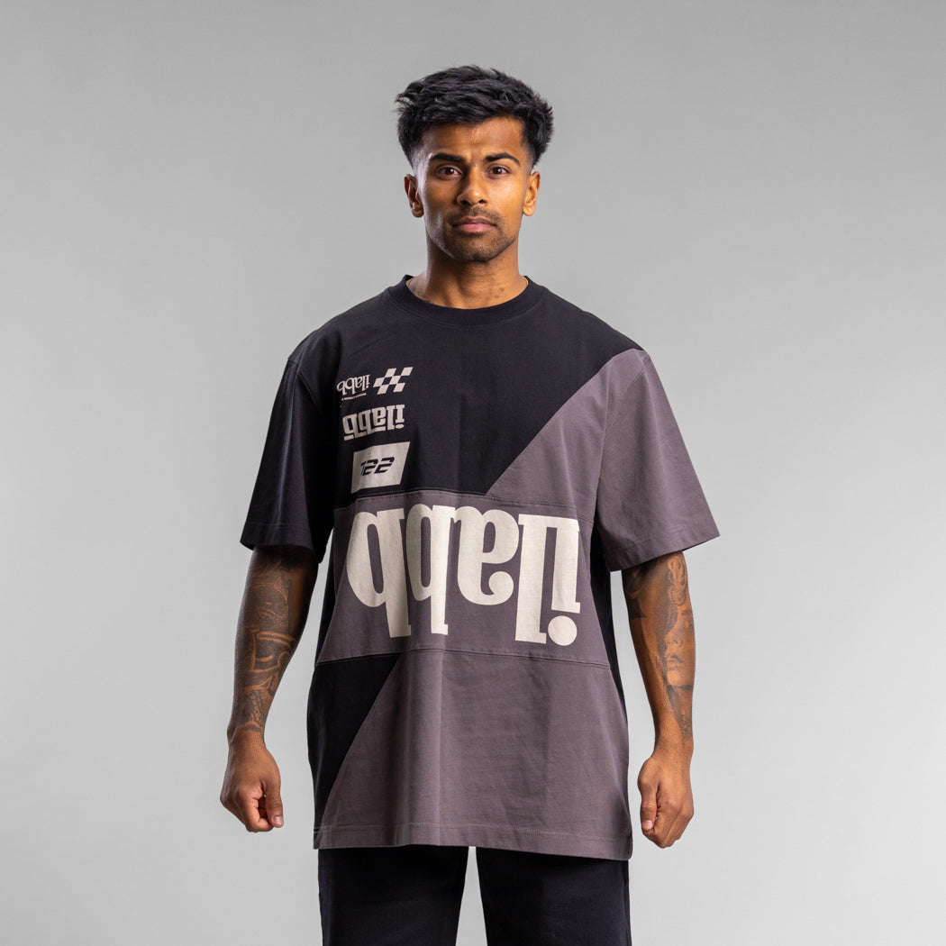 Race 2.0 Cut Block Tee Unisex WASHED BLACK