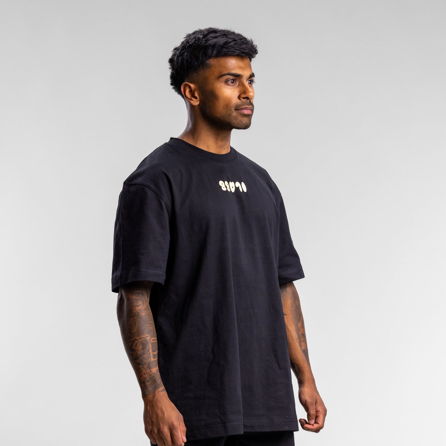 Puff Block Tee Unisex BLACK