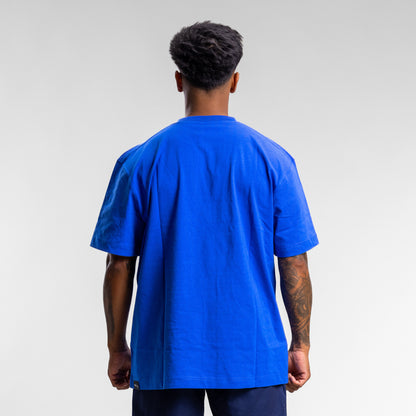 Varsity Line Block Tee Unisex SONIC BLUE