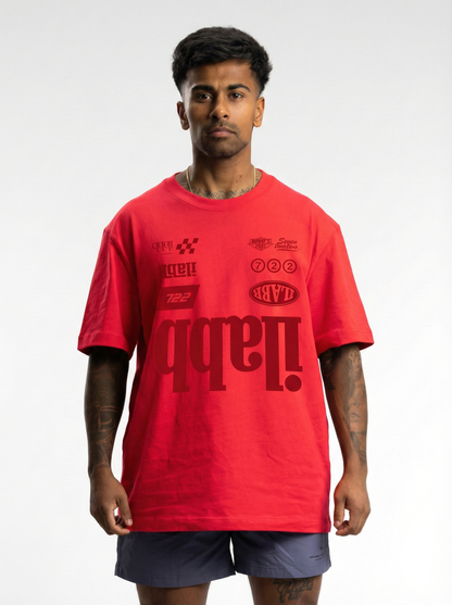 Race 2.0 Block Tee Mens - Racing Red