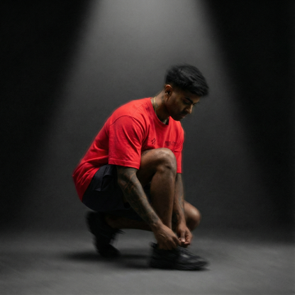 Race 2.0 Block Tee Mens - Racing Red