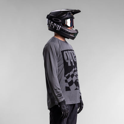 Terrain LS Jersey - Morris Flag Unisex CHARCOAL