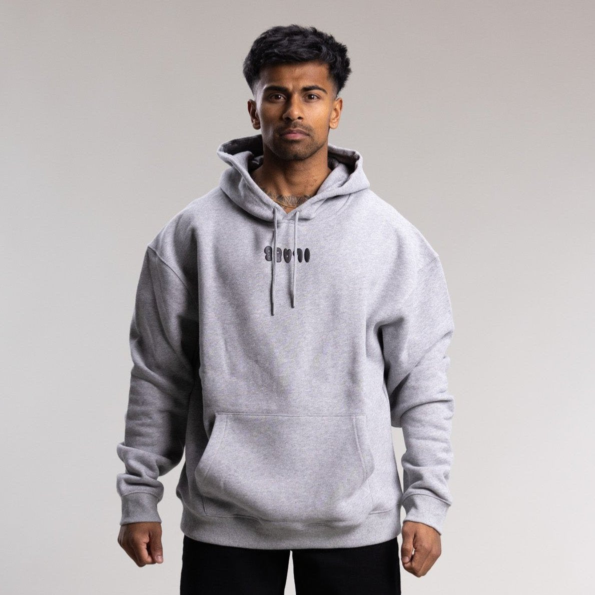 Puff Block Hood Unisex GREY MARLE