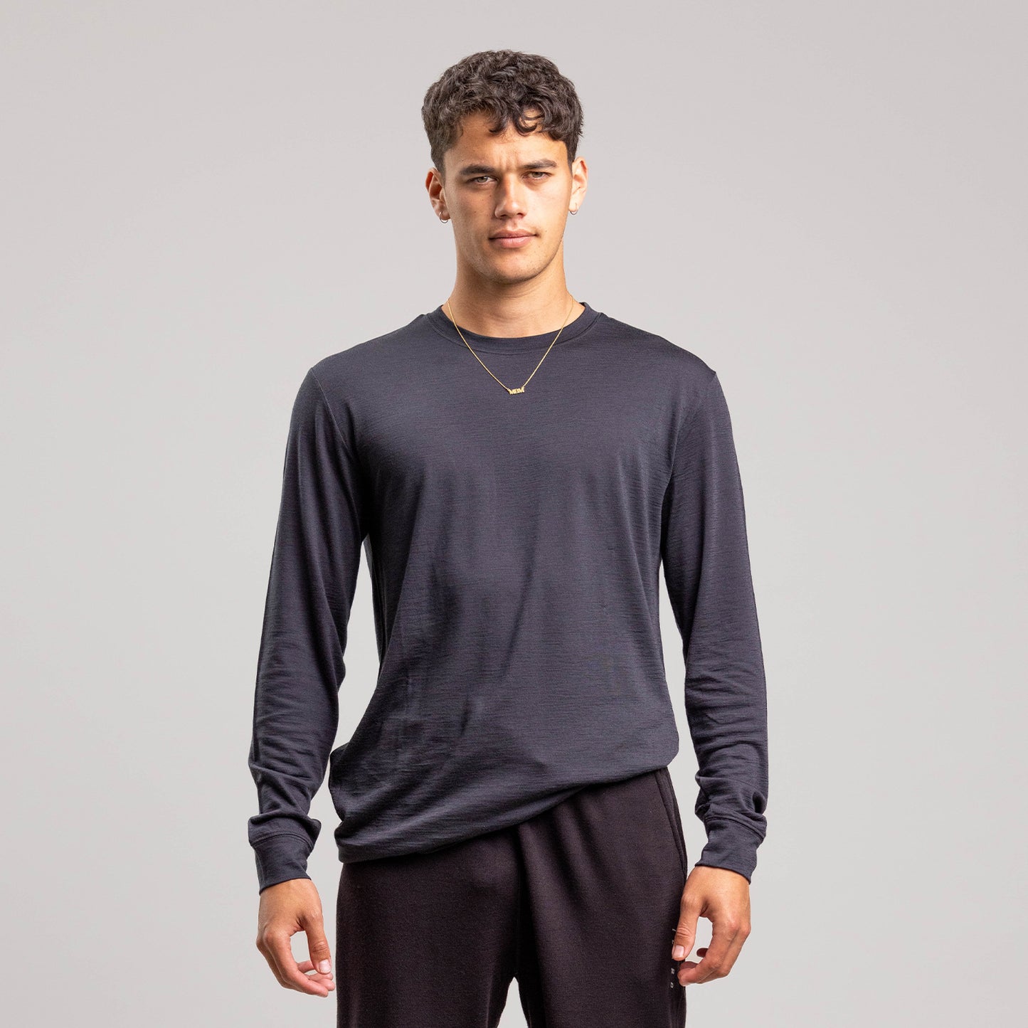 Merino Classic Long Sleeve Tee Unisex BLACK