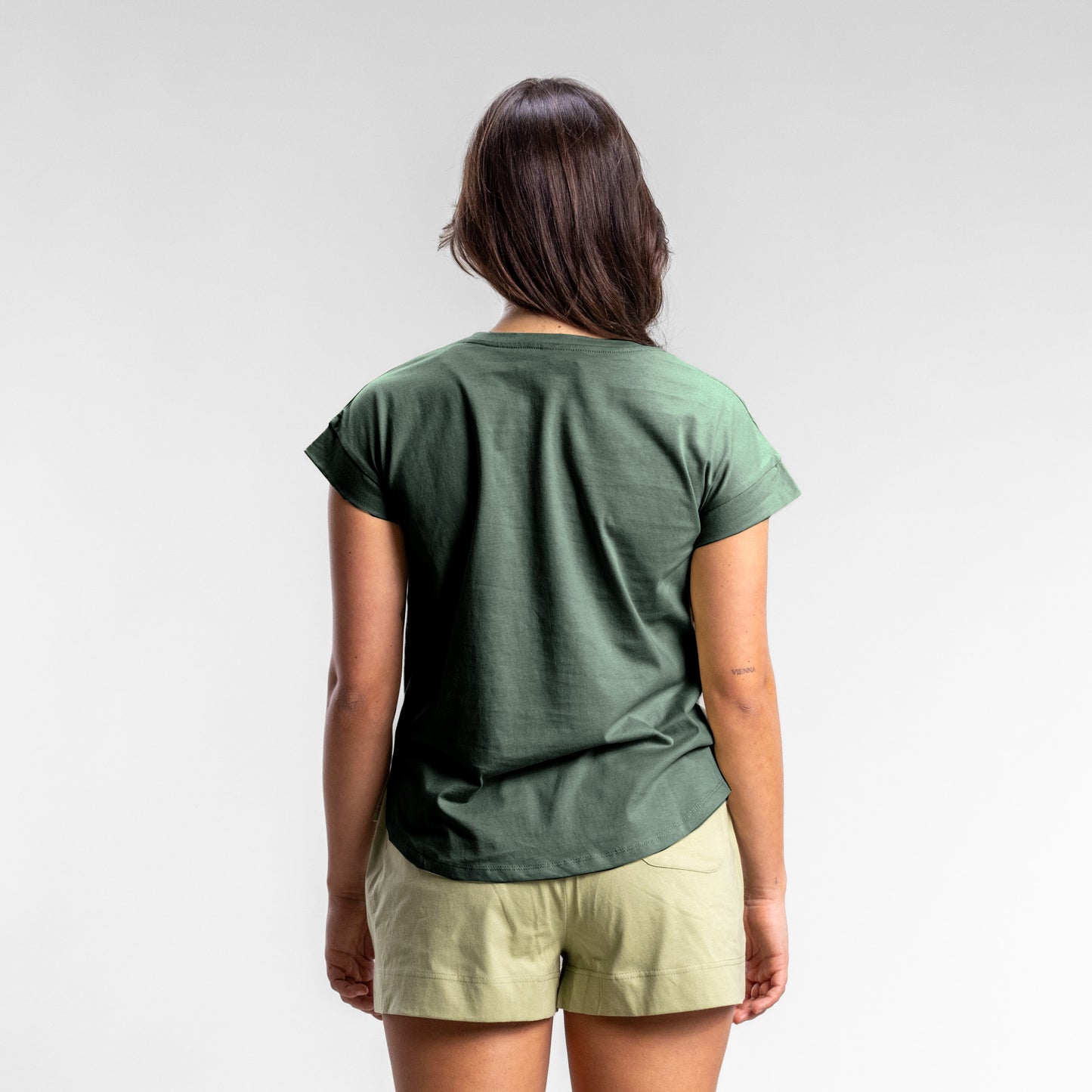 Script Box Tee Women's MILITARY