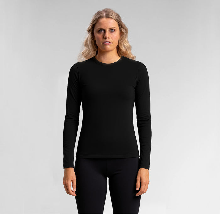 Ls Momentum Tee Women's - BLACK