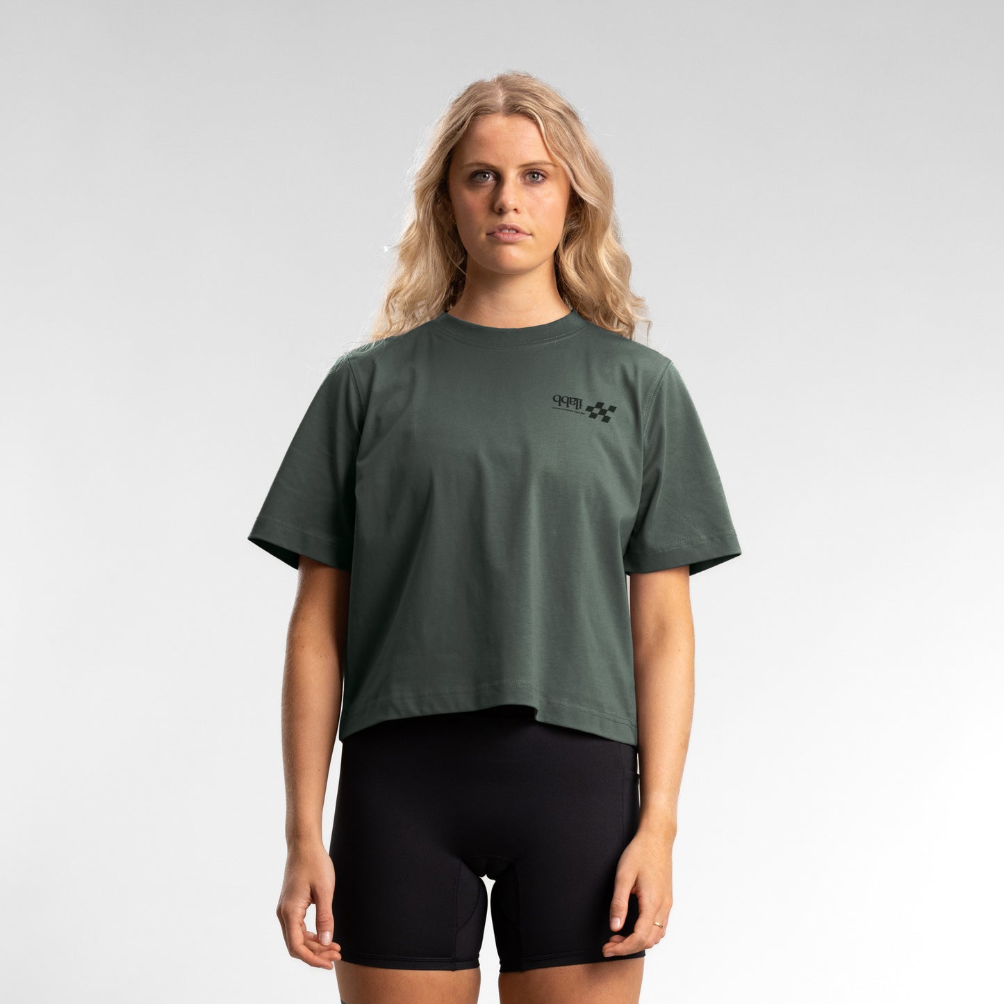 Checkered Relaxed Tee Women's MILITARY