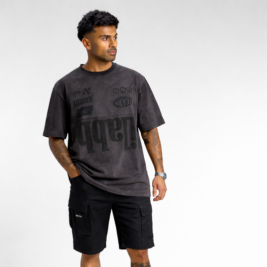 Race 2.0 Block Tee Mens - Washed Blck
