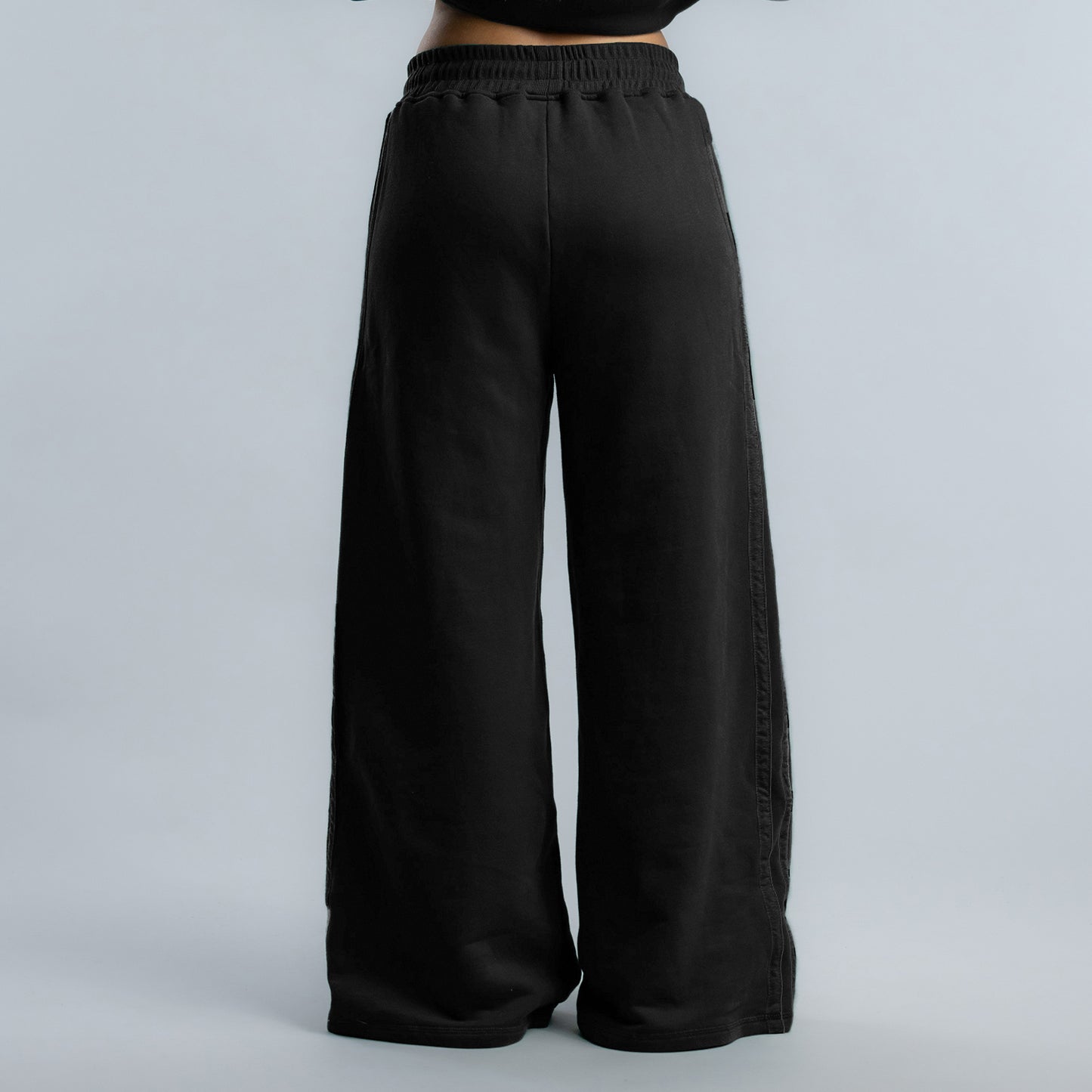 Wide Leg Block Track Pant Women's BLACK