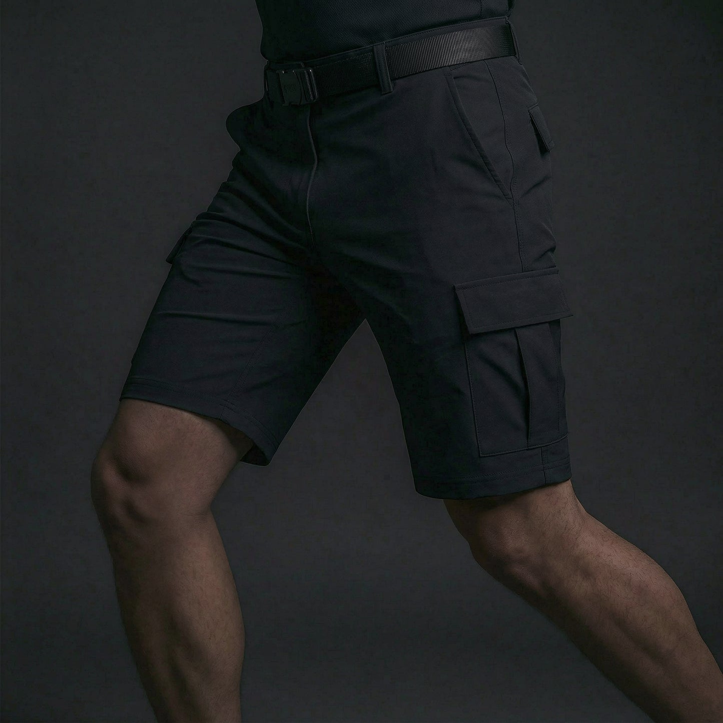 Performance terrain cargo shorts – men (black)