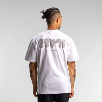 Puff Block Tee Unisex WHITE