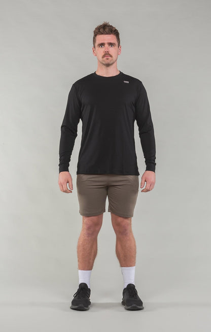 Men's Lomond Long Sleeve Tee - Black - ilabb